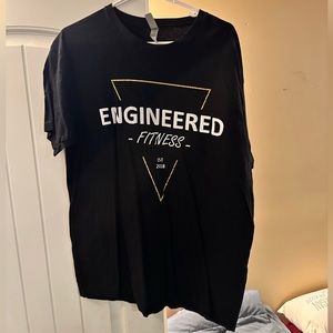 Black Engineered Fitness Workout Shirt